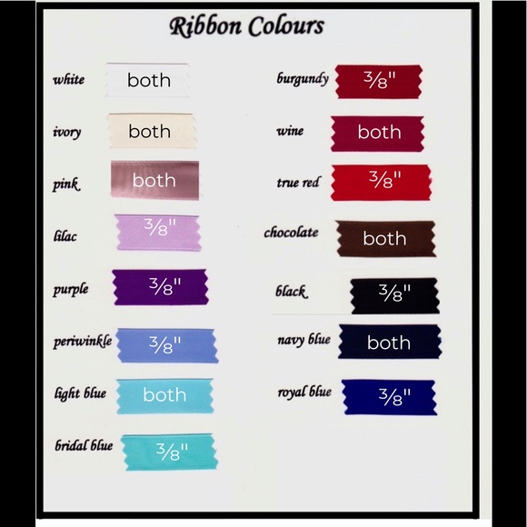 5 x 100  yards Soft Satin Ribbon x3/8” wide - Picture 8 of 8